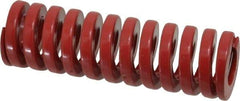 Dayton Lamina - 1-1/4" Hole Diam, 5/8" Rod Diam, 4" Free Length, Red Die Spring - 69.1 Lb Max Deflection, 1.2" Max Deflection, Heavy Duty, Chromium Vanadium Steel - Makers Industrial Supply