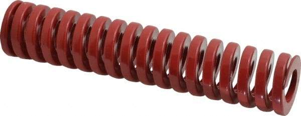 Dayton Lamina - 1-1/4" Hole Diam, 5/8" Rod Diam, 6" Free Length, Red Die Spring - 44.9 Lb Max Deflection, 1.8" Max Deflection, Heavy Duty, Chromium Vanadium Steel - Makers Industrial Supply