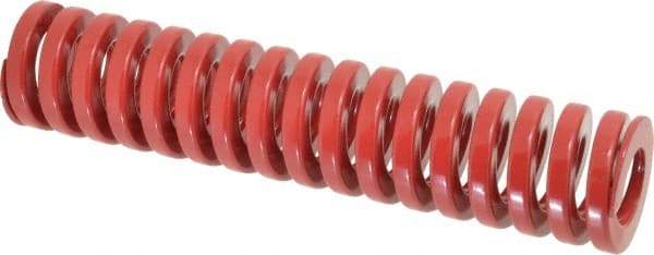 Dayton Lamina - 1-1/2" Hole Diam, 3/4" Rod Diam, 7" Free Length, Red Die Spring - 50.3 Lb Max Deflection, 2.1" Max Deflection, Heavy Duty, Chromium Vanadium Steel - Makers Industrial Supply