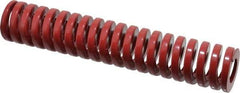 Dayton Lamina - 1-1/2" Hole Diam, 3/4" Rod Diam, 8" Free Length, Red Die Spring - 43.8 Lb Max Deflection, 2.4" Max Deflection, Heavy Duty, Chromium Vanadium Steel - Makers Industrial Supply