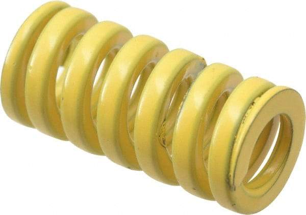 Dayton Lamina - 5/8" Hole Diam, 11/32" Rod Diam, 1-1/4" Free Length, Yellow Die Spring - 53.7 Lb Max Deflection, 0.31" Max Deflection, Extra Heavy Duty, Chromium Vanadium Steel - Makers Industrial Supply