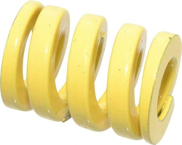 Dayton Lamina - 3/4" Hole Diam, 3/8" Rod Diam, 1" Free Length, Yellow Die Spring - 183 Lb Max Deflection, 0.25" Max Deflection, Extra Heavy Duty, Chromium Vanadium Steel - Makers Industrial Supply