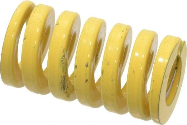 Dayton Lamina - 1" Hole Diam, 1/2" Rod Diam, 1-3/4" Free Length, Yellow Die Spring - 132 Lb Max Deflection, 0.43" Max Deflection, Extra Heavy Duty, Chromium Vanadium Steel - Makers Industrial Supply