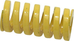 Dayton Lamina - 1" Hole Diam, 1/2" Rod Diam, 2" Free Length, Yellow Die Spring - 113 Lb Max Deflection, 0.5" Max Deflection, Extra Heavy Duty, Chromium Vanadium Steel - Makers Industrial Supply