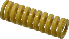 Dayton Lamina - 1" Hole Diam, 1/2" Rod Diam, 3" Free Length, Yellow Die Spring - 71.4 Lb Max Deflection, 0.75" Max Deflection, Extra Heavy Duty, Chromium Vanadium Steel - Makers Industrial Supply