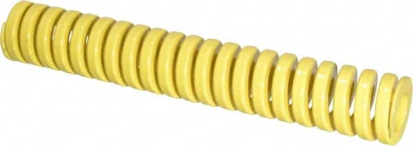 Dayton Lamina - 1" Hole Diam, 1/2" Rod Diam, 6" Free Length, Yellow Die Spring - 34.4 Lb Max Deflection, 1.5" Max Deflection, Extra Heavy Duty, Chromium Vanadium Steel - Makers Industrial Supply