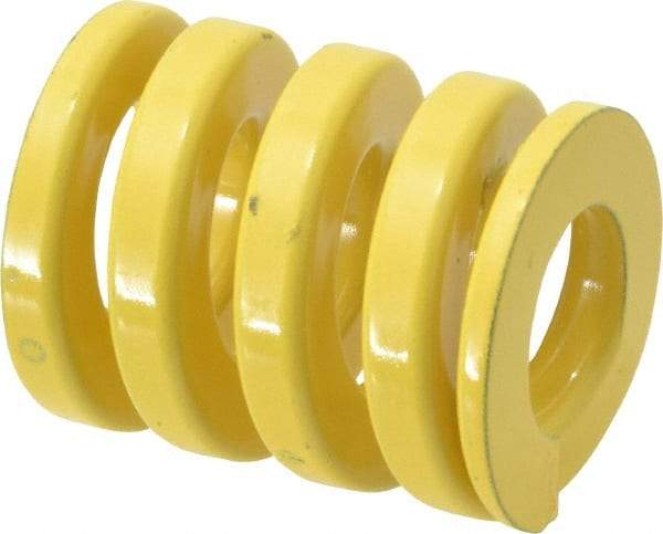 Dayton Lamina - 1-1/4" Hole Diam, 5/8" Rod Diam, 1-1/2" Free Length, Yellow Die Spring - 279 Lb Max Deflection, 0.37" Max Deflection, Extra Heavy Duty, Chromium Vanadium Steel - Makers Industrial Supply