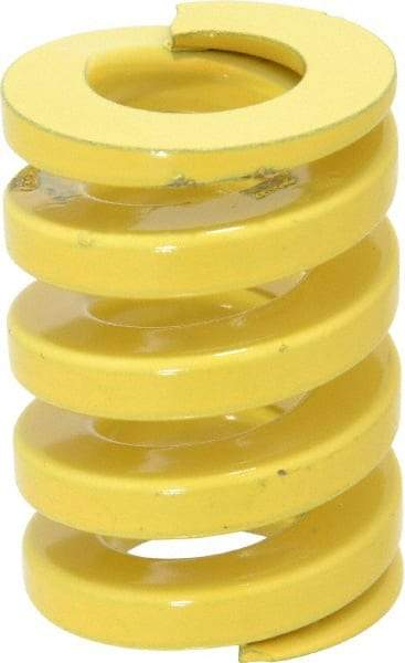 Dayton Lamina - 1-1/4" Hole Diam, 5/8" Rod Diam, 1-3/4" Free Length, Yellow Die Spring - 231 Lb Max Deflection, 0.43" Max Deflection, Extra Heavy Duty, Chromium Vanadium Steel - Makers Industrial Supply