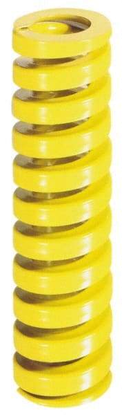 Dayton Lamina - 5/8" Hole Diam, 11/32" Rod Diam, 4" Free Length, Yellow Die Spring - 15.1 Lb Max Deflection, 1" Max Deflection, Extra Heavy Duty, Chromium Vanadium Steel - Makers Industrial Supply