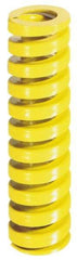 Dayton Lamina - 1" Hole Diam, 1/2" Rod Diam, 5-1/2" Free Length, Yellow Die Spring - 37.5 Lb Max Deflection, 1.38" Max Deflection, Extra Heavy Duty, Chromium Vanadium Steel - Makers Industrial Supply