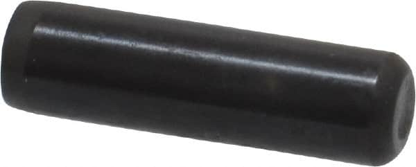 Holo-Krome - 1/4" Diam x 7/8" Pin Length Grade 8 Alloy Steel Standard Dowel Pin - Black Luster Finish, C 47-58 & C 60 (Surface) Hardness, 1 Beveled & 1 Rounded End - Makers Industrial Supply