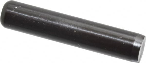 Holo-Krome - 1/4" Diam x 1-1/4" Pin Length Grade 8 Alloy Steel Standard Dowel Pin - Black Luster Finish, C 47-58 & C 60 (Surface) Hardness, 1 Beveled & 1 Rounded End - Makers Industrial Supply