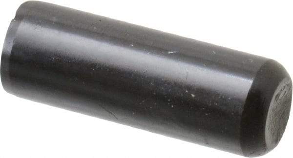 Holo-Krome - 5/16" Diam x 7/8" Pin Length Grade 8 Alloy Steel Standard Dowel Pin - Black Luster Finish, C 47-58 & C 60 (Surface) Hardness, 1 Beveled & 1 Rounded End - Makers Industrial Supply