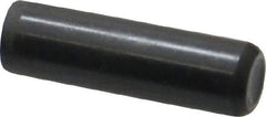 Holo-Krome - 3/8" Diam x 1-1/4" Pin Length Grade 8 Alloy Steel Standard Dowel Pin - Black Luster Finish, C 47-58 & C 60 (Surface) Hardness, 1 Beveled & 1 Rounded End - Makers Industrial Supply