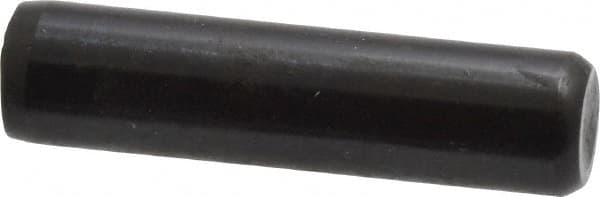 Holo-Krome - 3/8" Diam x 1-1/2" Pin Length Grade 8 Alloy Steel Standard Dowel Pin - Black Luster Finish, C 47-58 & C 60 (Surface) Hardness, 1 Beveled & 1 Rounded End - Makers Industrial Supply