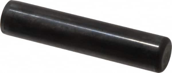 Holo-Krome - 3/4" Diam x 3-1/2" Pin Length Grade 8 Alloy Steel Standard Dowel Pin - Black Luster Finish, C 47-58 & C 60 (Surface) Hardness, 1 Beveled & 1 Rounded End - Makers Industrial Supply