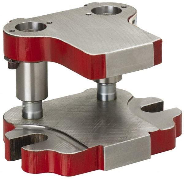 Anchor Danly - 5" Guide Post Length, 1-1/2" Die Holder Thickness, 8-5/8" Radius, Back Post Steel Die Set - 11-1/4" Overall Width x 6-5/16" Overall Depth - Makers Industrial Supply