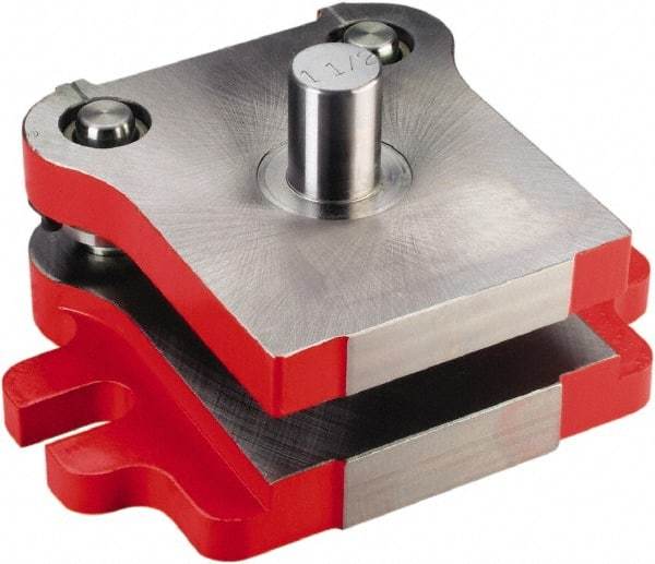 Anchor Danly - 5" Guide Post Length, 1-1/2" Die Holder Thickness, 7" Radius, Back Post Steel Die Set - 8-3/4" Overall Width x 7-5/16" Overall Depth - Makers Industrial Supply