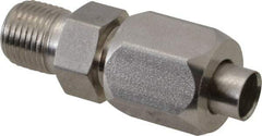 Made in USA - 1-1/4" Tube OD, 37° Stainless Steel Flared Tube Male Connector - 1-1/2-11-1/2 NPTF, Flare x MNPTF Ends - Makers Industrial Supply