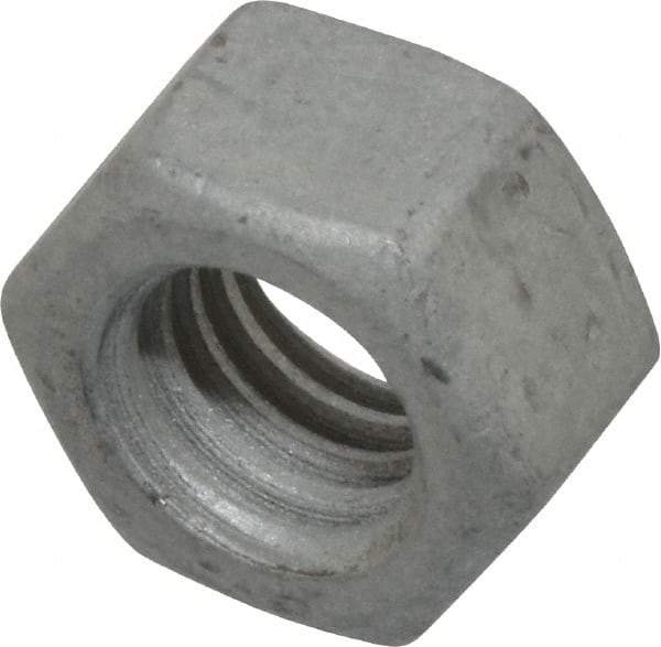 Armor Coat - 3/8-16 UNC Steel Right Hand Hex Nut - 9/16" Across Flats, 21/64" High, Armor Coat Finish - Makers Industrial Supply