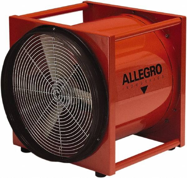 Allegro - 16" Inlet, Electric AC Axial Blower - 0.5 hp, 2,900 CFM (Free Air), Explosion Proof, 230 Max Voltage Rating - Makers Industrial Supply