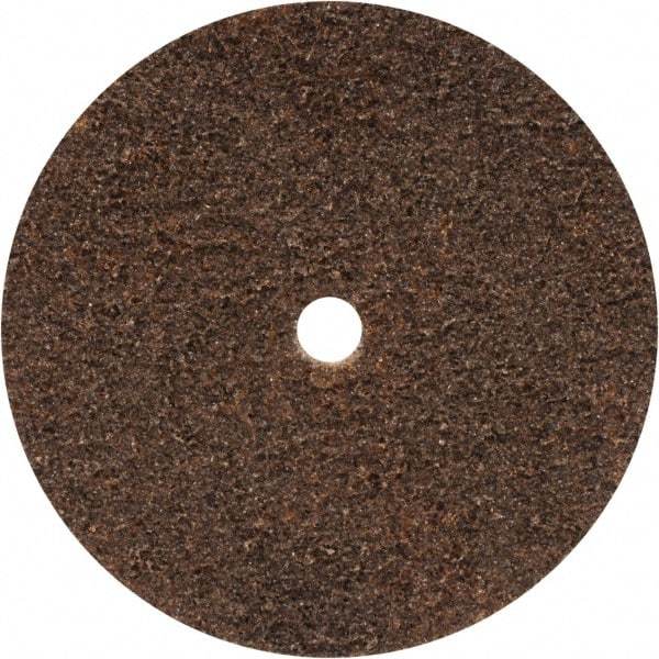 WALTER Surface Technologies - 4-1/2" Coarse Grade Aluminum Oxide Deburring Disc - 7/16" Center Hole, Hook & Loop Connection, Tan, 11,000 Max RPM - Makers Industrial Supply