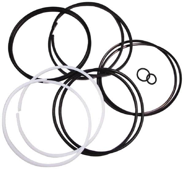 Parker - Buna Nitrile Accumulator Seal Kit - Includes V O-Ring Piston Seal, V O-Ring Backups, PTFE Glide Rings, O-Ring, O-Ring Backup, Gas Valve O-Ring, Use with 3 Inch Bore Piston Accumulator - Makers Industrial Supply