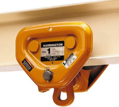 Harrington Hoist - 2 Ton Capacity Plain Trolley - 2-9/32" to 4" Flange Width, 21.703" Min Radius - Makers Industrial Supply