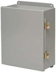 Cooper B-Line - Steel Standard Enclosure Hinge Flat Cover - NEMA 12, 13, 10" Wide x 10" High x 6" Deep, Dirt-tight & Dust-tight - Makers Industrial Supply