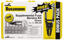 Cooper Bussmann - 32 to 250 VAC/VDC, Fuse Service Kit - 20 Amps, Glass and Ceramic - Makers Industrial Supply