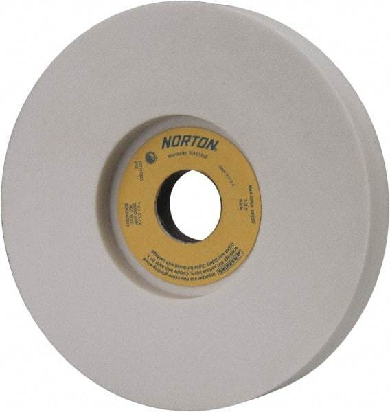 Norton - 7" Diam x 1-1/4" Hole x 1" Thick, J Hardness, 60 Grit Surface Grinding Wheel - Aluminum Oxide, Type 5, Medium Grade, 3,600 Max RPM, Vitrified Bond, One-Side Recess - Makers Industrial Supply