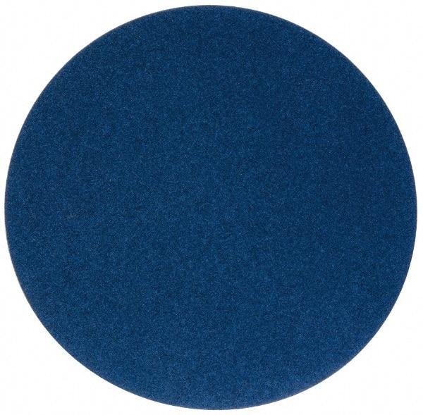 Norton - 16" Diam, 60 Grit Zirconia Alumina Adhesive PSA Disc - Coarse Grade, Blue, Y Weighted Backing, Flexible - Makers Industrial Supply