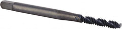 Kennametal - M18x1.50 Metric Fine 4 Flute 6HX Modified Bottoming Spiral Flute Tap - Powdered Metal, TiN/CrC/C Finish, 110mm OAL, Right Hand Flute, Right Hand Thread, Series T630 - Exact Industrial Supply