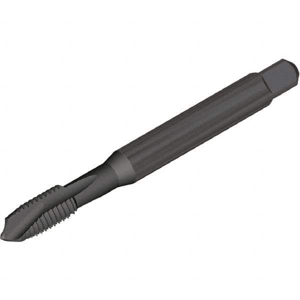 Kennametal - 3/8-16, 3 Flute, Oxide Finish, Vanadium High Speed Steel Spiral Point Tap - Plug Chamfer, Right Hand Thread, 100mm OAL, 19mm Thread Length, 10mm Shank Diam, 2B Class of Fit, Series T820 - Exact Industrial Supply