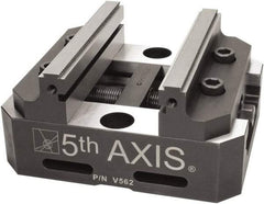 5th Axis - 5" Jaw Width, Manual Self Centering Vise - 6" OAL x 5" OAW x 3" OAH - Makers Industrial Supply