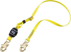 DBI/SALA - 6' Long, 310 Lb Capacity, 1 Leg Locking Snap Hook Harness Shock Absorbing Lanyard - 1" Diam, Polyester Webbing, Locking Snap Hook Anchorage Connection - Makers Industrial Supply