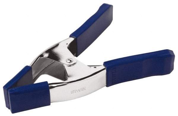 Irwin - 3" Jaw Opening Capacity, 3" Throat Depth, Spring Clamp - Metal Body, 9" OAL - Makers Industrial Supply