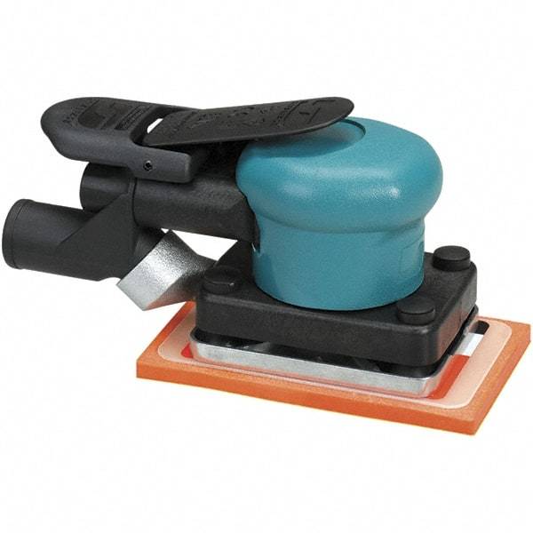 Dynabrade - 10,000 OPM, 13 CFM Air Consumption, Palm Air Orbital Sander - Rectangular Pad, 1/4 NPT Inlet - Makers Industrial Supply