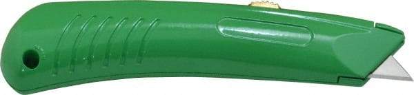 PHC - Retractable Utility Knife - 2-1/4" Blade, Green Zinc Handle, 1 Blade Included - Makers Industrial Supply