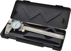 Value Collection - 0" to 6" Range, 0.001" Graduation, 0.2" per Revolution, Dial Caliper - White Face - Makers Industrial Supply
