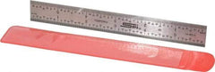 SPI - 6" Long, 1/64, 1/32, 1/16, 1/8" Graduation, Rigid Steel Rule - 4R Graduation Style, 3/4" Wide, Silver - Makers Industrial Supply