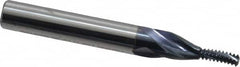 Accupro - #8-32 UNC, 0.115" Cutting Diam, 3 Flutes, Solid Carbide Helical Flute Thread Mill - Internal Thread, 5/16" LOC, 2" OAL, 1/4" Shank Diam - Makers Industrial Supply