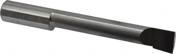 Accupro - 0.49" Min Bore Diam, 2-3/4" Max Bore Depth, 1/2 Shank Diam, Boring Bar - Left Hand Cut, Solid Carbide, Bright Finish - Exact Industrial Supply