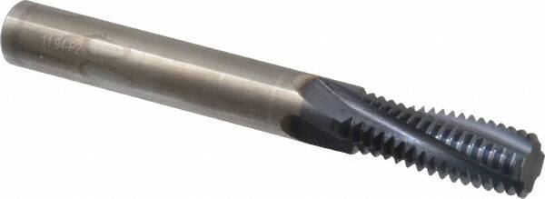 Accupro - M16x2.00 Metric Coarse, 0.4701" Cutting Diam, 4 Flute, Solid Carbide Helical Flute Thread Mill - Internal Thread, 32mm LOC, 100mm OAL, 12mm Shank Diam - Makers Industrial Supply