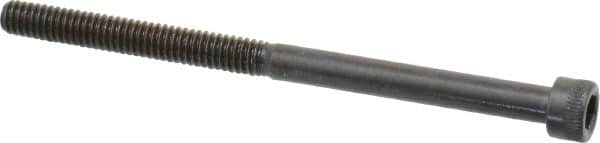 Made in USA - #8-32 UNC Hex Socket Drive, Socket Cap Screw - Alloy Steel, Black Oxide Finish, Partially Threaded, 2-1/2" Length Under Head - Makers Industrial Supply