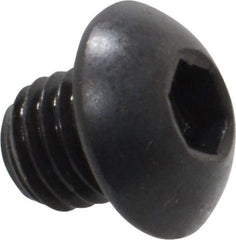 Holo-Krome - 1/4-28 UNF Hex Socket Drive, Button Screw - Alloy Steel, Black Oxide Finish, Fully Threaded, 1/4" Length Under Head - Makers Industrial Supply