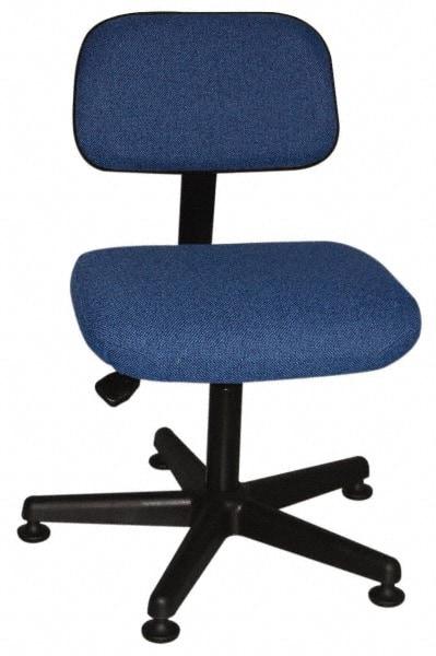 Bevco - Pneumatic Height Adjustable Chair - Cloth Seat, Navy Blue - Makers Industrial Supply