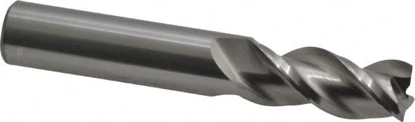 Accupro - 7/16" Diam 3 Flute Solid Carbide 0.02" Corner Radius End Mill - Makers Industrial Supply