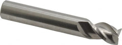 Accupro - 7/16", 3 Flute, Single End, Solid Carbide, 0.02" Corner Radius End Mill - 2-3/4" OAL, 40° Helix, Right Hand Flute, 9/16" LOC, Right Hand Cut - Makers Industrial Supply