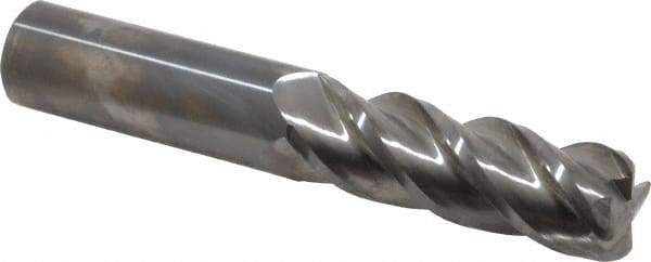 Accupro - 1", 4 Flute, Single End, Solid Carbide, 1/8" Corner Radius End Mill - 6" OAL, 40° Helix, Right Hand Flute, 3" LOC, Right Hand Cut - Makers Industrial Supply